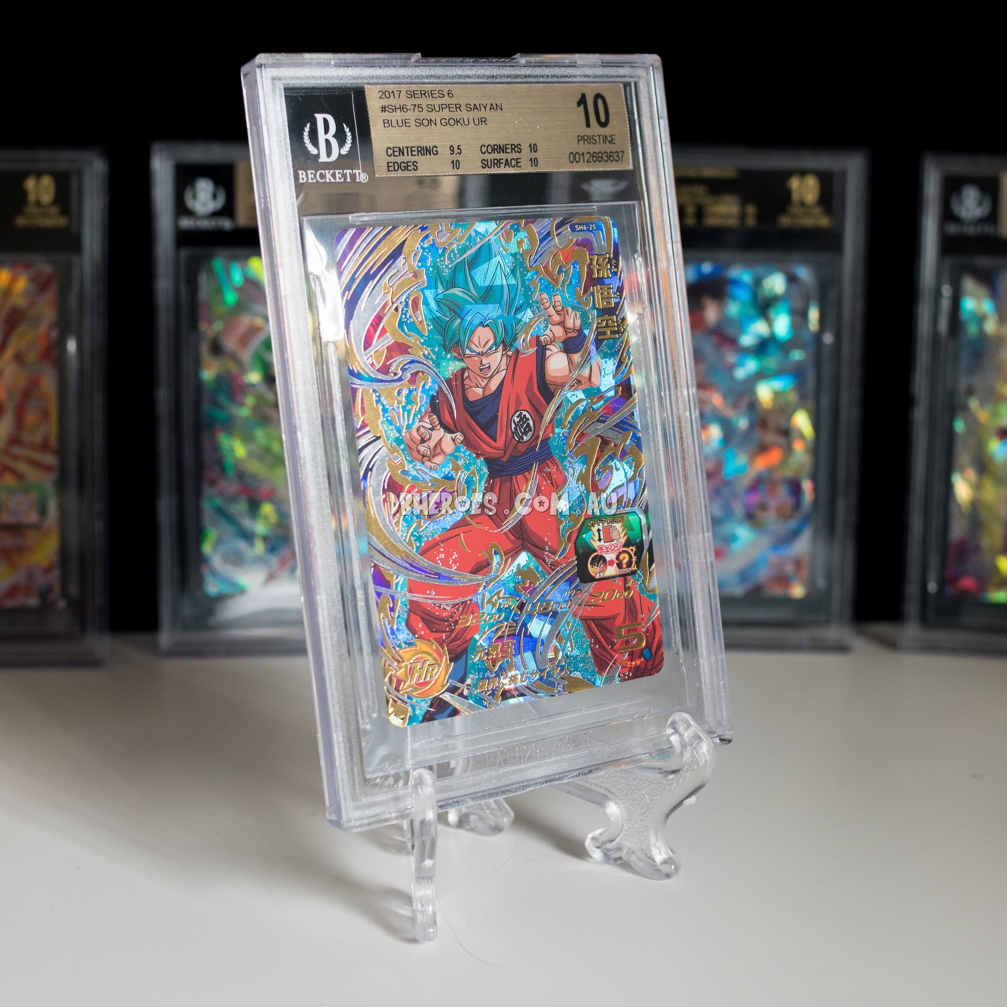 BGS 10 GOLD LABEL Super Saiyan Blue Goku SH6-25 UR DBHEROES_AU BGS 10 GOLD LABEL Super Saiyan Blue Goku SH6-25 UR DBHEROES_AU
