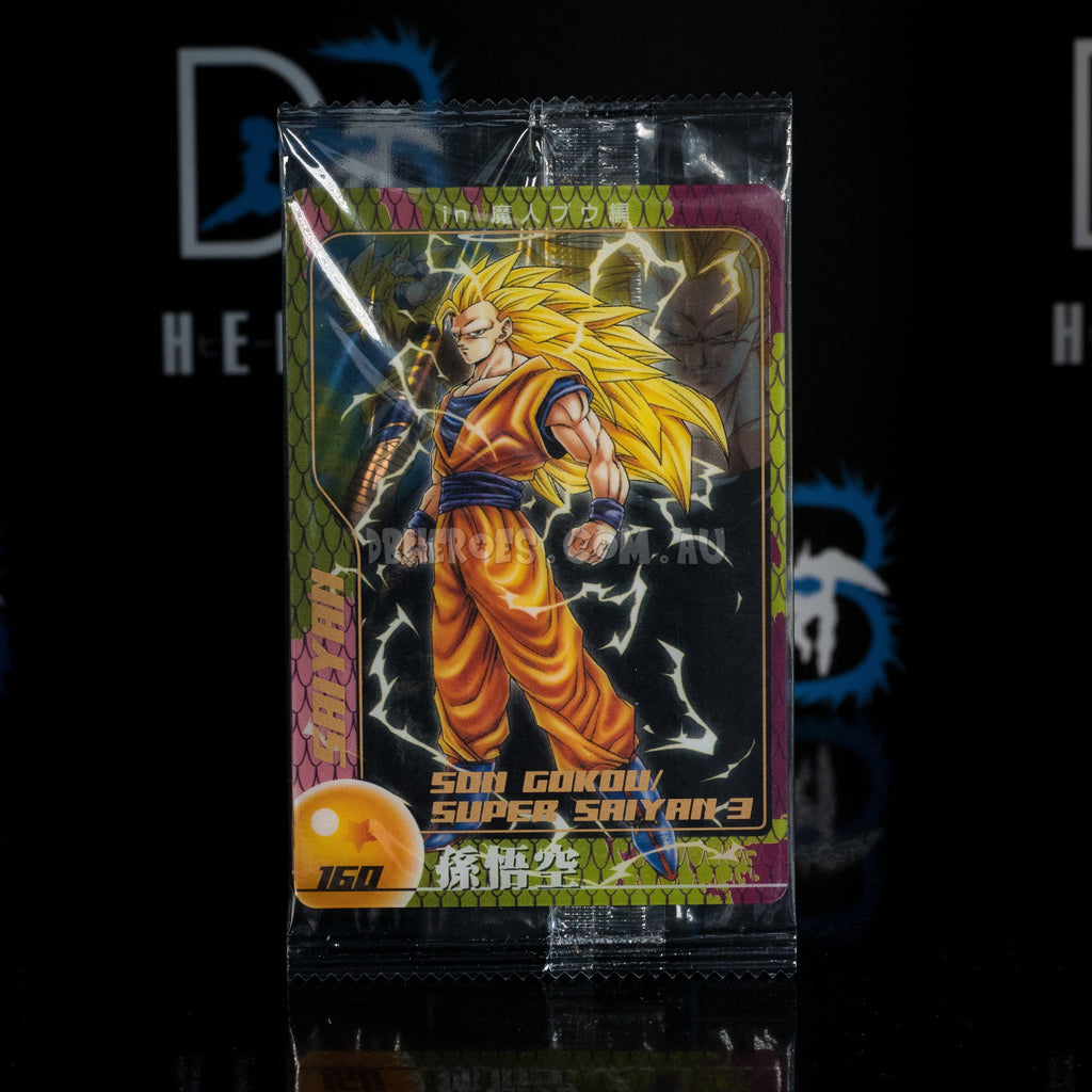Super Saiyan 3 Goku #160 3D MORINAGA Sealed Card
