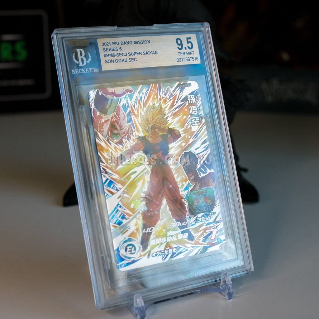 BGS 9.5 GOLD LABEL Super Saiyan Goku 'Spirit Bomb' BM6-SEC3 Secret Rare