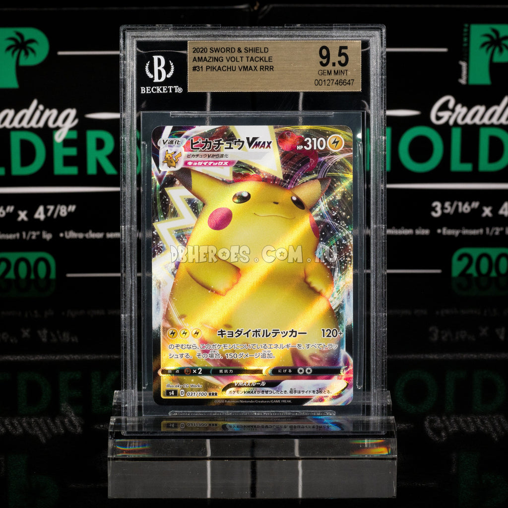 BGS 9.5 GOLD LABEL Pikachu VMAX #31 Volt Tackle JAPANESE Pokemon Card DBHEROES_AU BGS 9.5 GOLD LABEL Pikachu VMAX #31 Volt Tackle JAPANESE Pokemon Card DBHEROES_AU